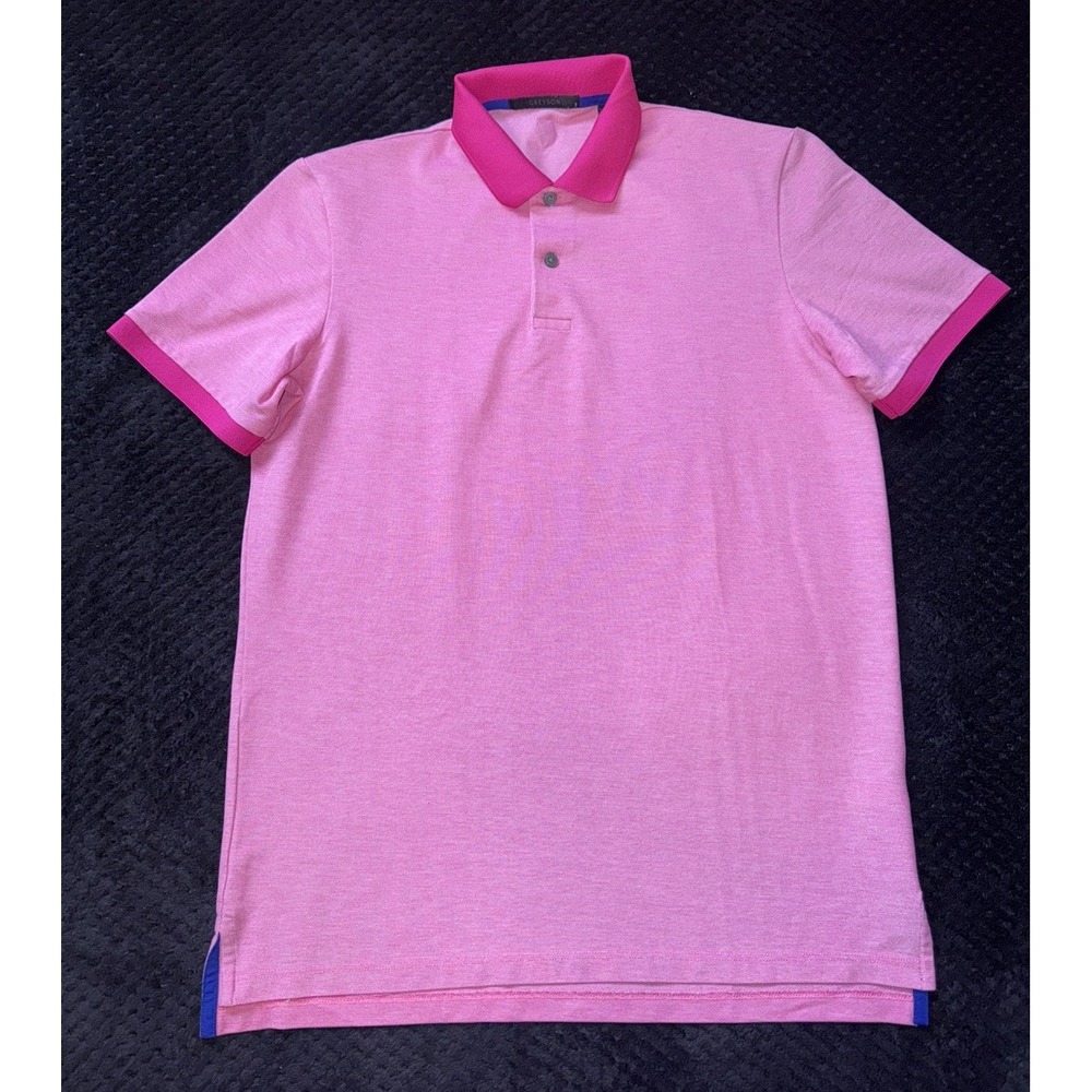 Greyson Men's Shirt Pink Polo Golf Stretch Performance Sport Active Size Small